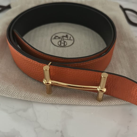 Hermes H Togo belt strap and H Dancre belt buckle - Picture 3 of 3